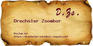Drechsler Zsombor névjegykártya